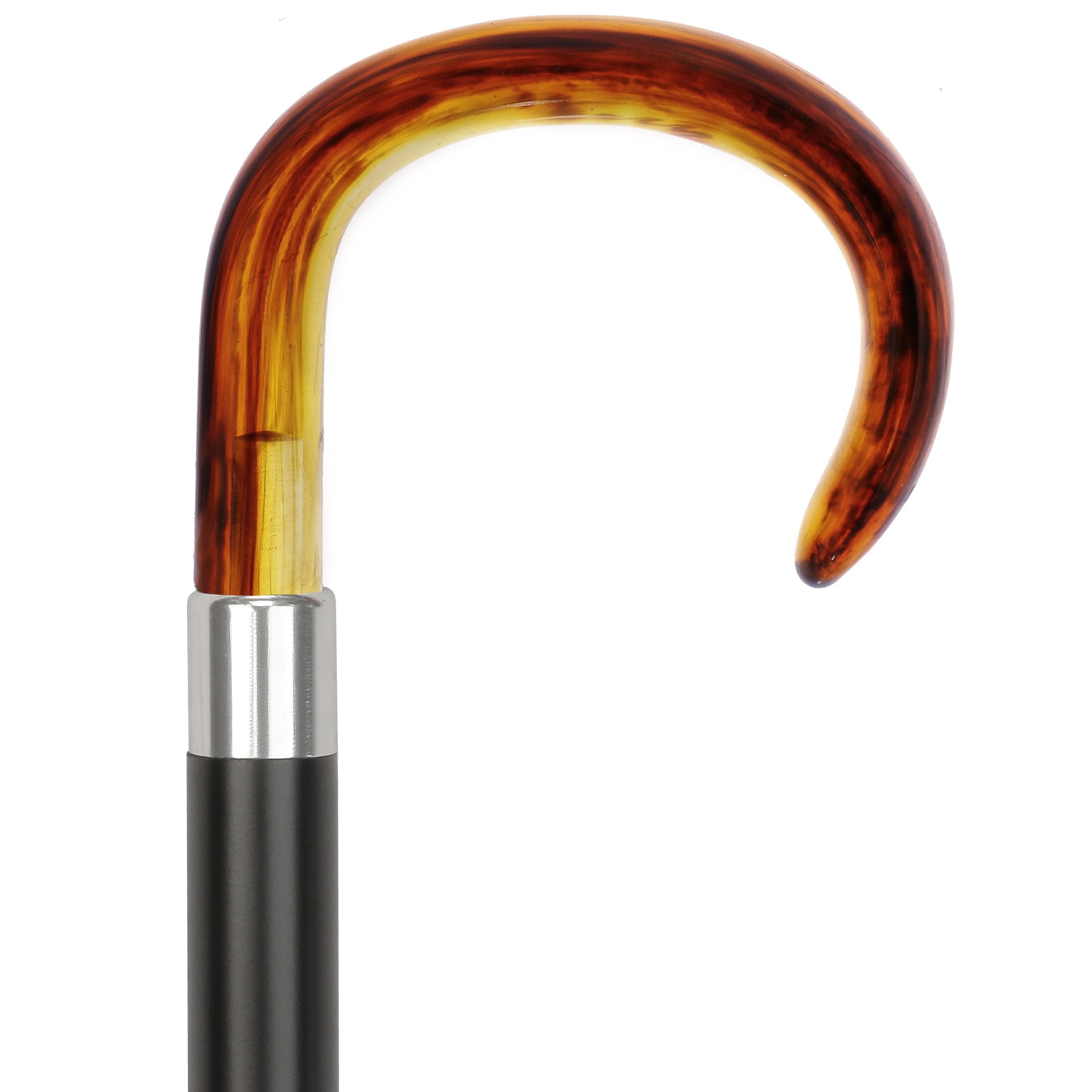 Smooth Tourist Handle Cane w/ Tortoise-Italian Handle w/ Custom Shaft and Collar Clearance Amazon