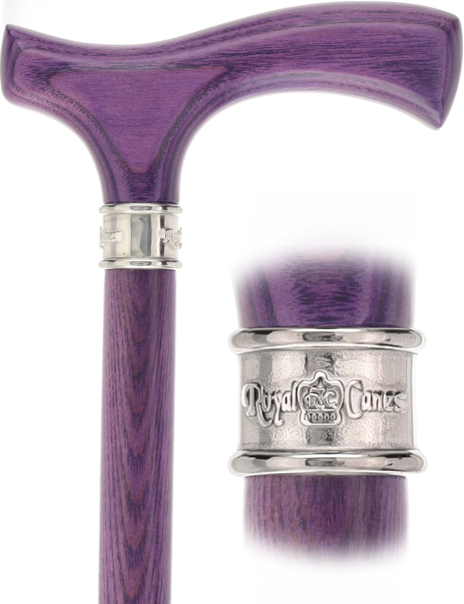 Royal Canes Fritz Comfort Grip: Matching Wood Handle & Shaft, 4 Stained Colors Discount Free Shipping