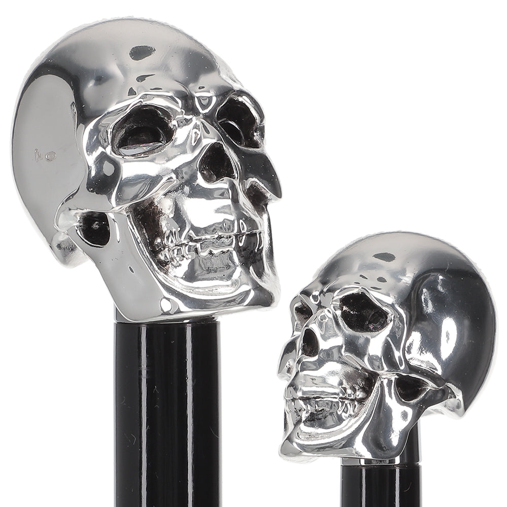 Italian Import: 925r Silver Skull Luxury Walking Stick Cheap Sale Footlocker Pictures