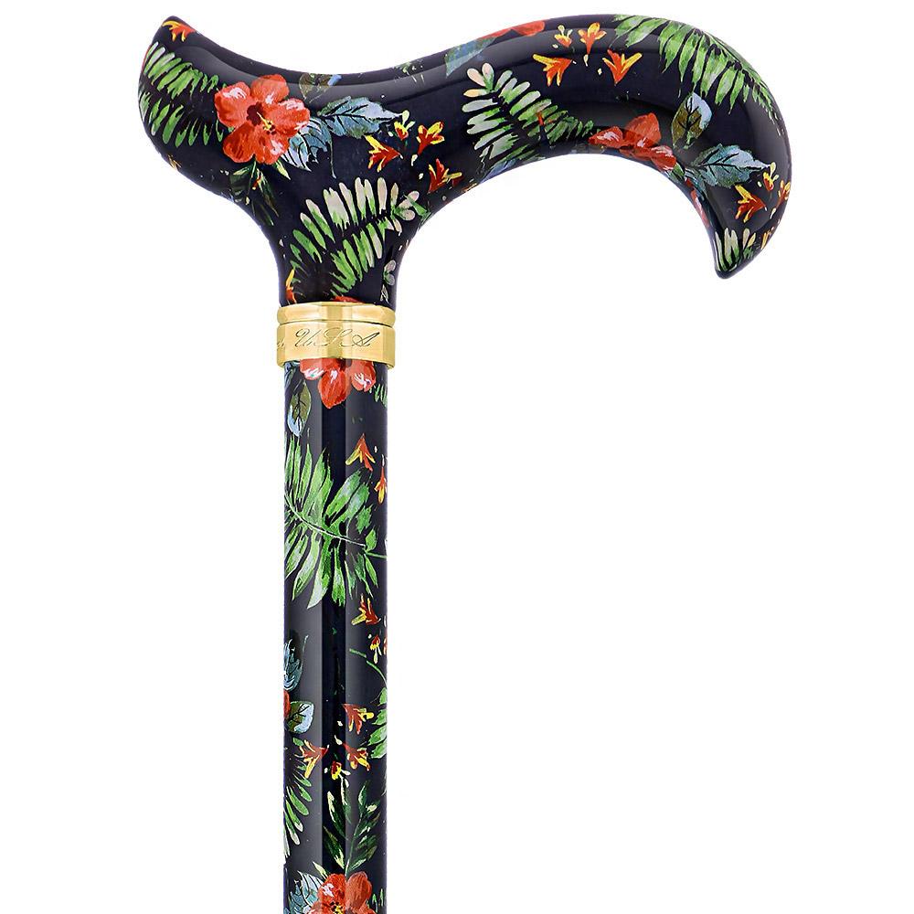 Island Way: Designer Folding Cane with Patterned Handle Visa Payment Cheap Pice