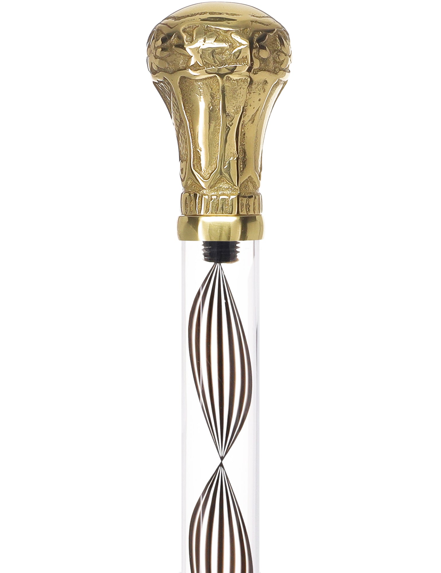 Crystal Elegance Brass Knob Cane with Invisible Acrylic Shaft Options Outlet Huge Surprise