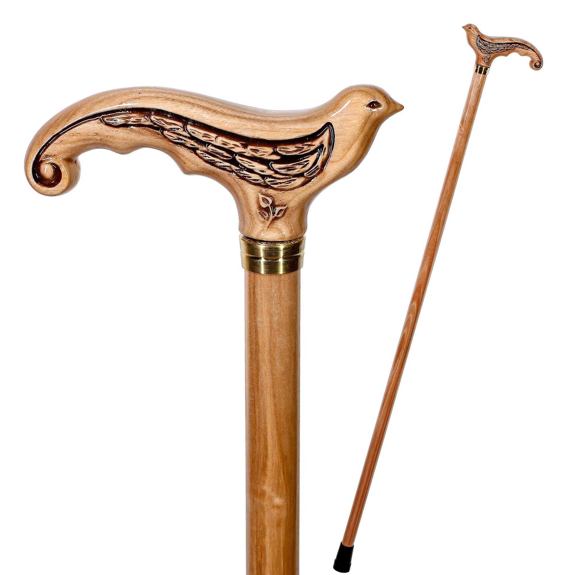 Swallow Under the Tree: Artisan Intricate Hand-Carved Cane Eastbay Online