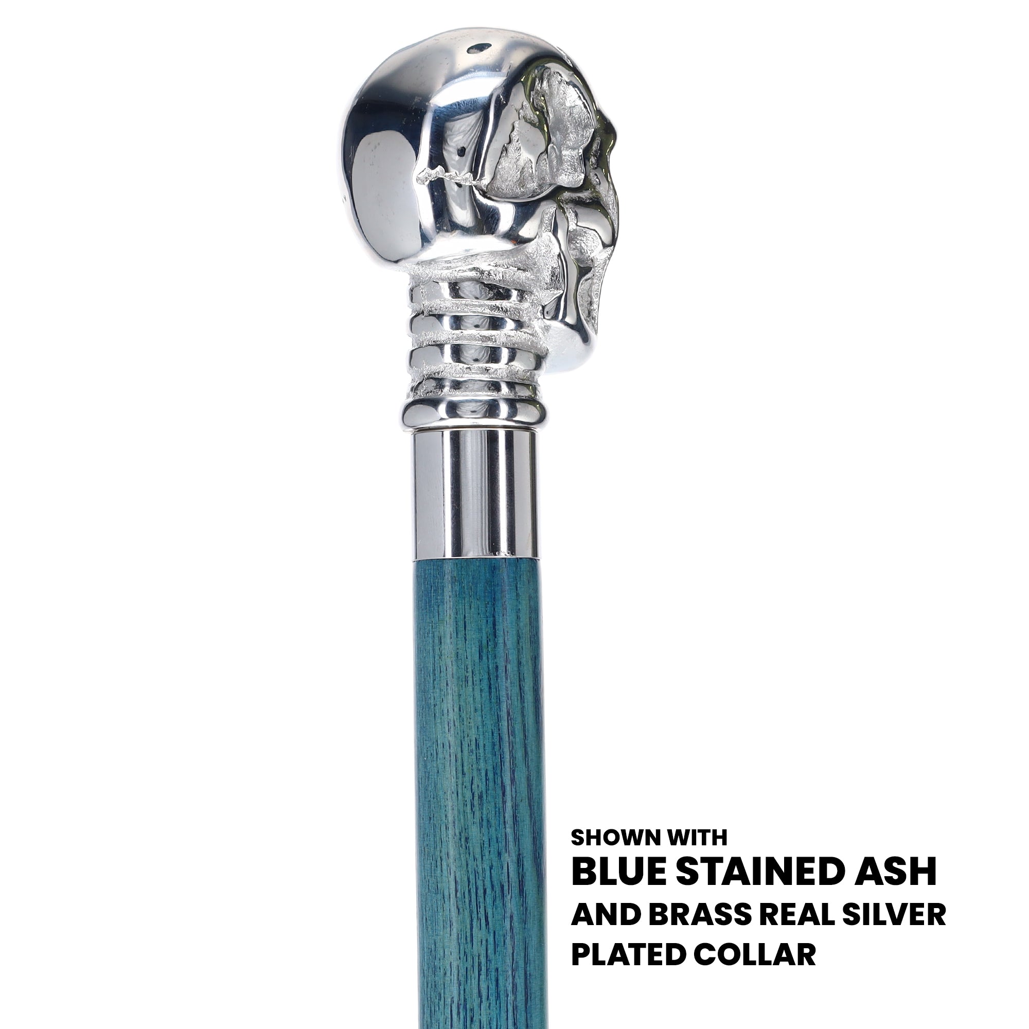 Skull Premium Chrome Brass Cane: Stained Custom Color Shaft Cheap Pice Low Shipping Fee