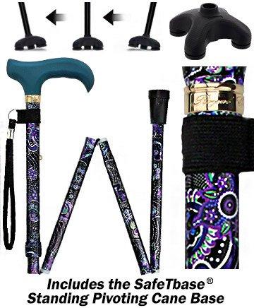 Purple Majesty Folding Adjustable Designer Walking Cane with Engraved Collar w/ SafeTbase Recommend Cheap Pice