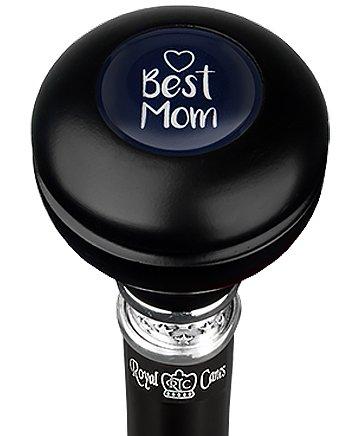 Best Mom Knob Walking Stick w/ Black Beechwood Shaft & Pewter Collar Explore