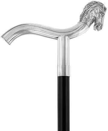 Italian Luxury: Horse Head Fritz Cane, Crafted in 925r Silver Buy Cheap With Mastercard