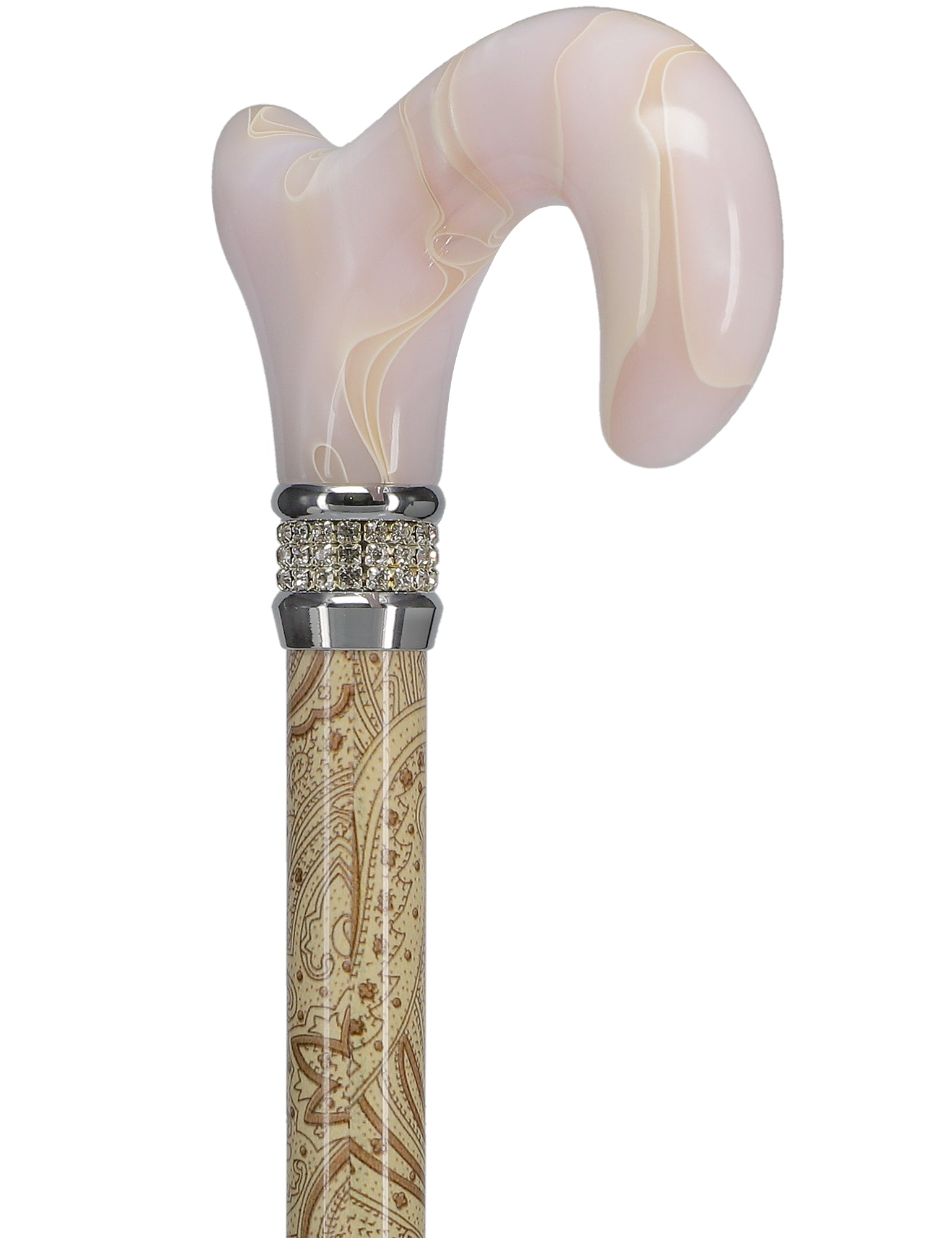 Rhinestone Designer Cane: Rich Creme Exquisite Pearlz Elegance Cheap Sale Many Kinds Of