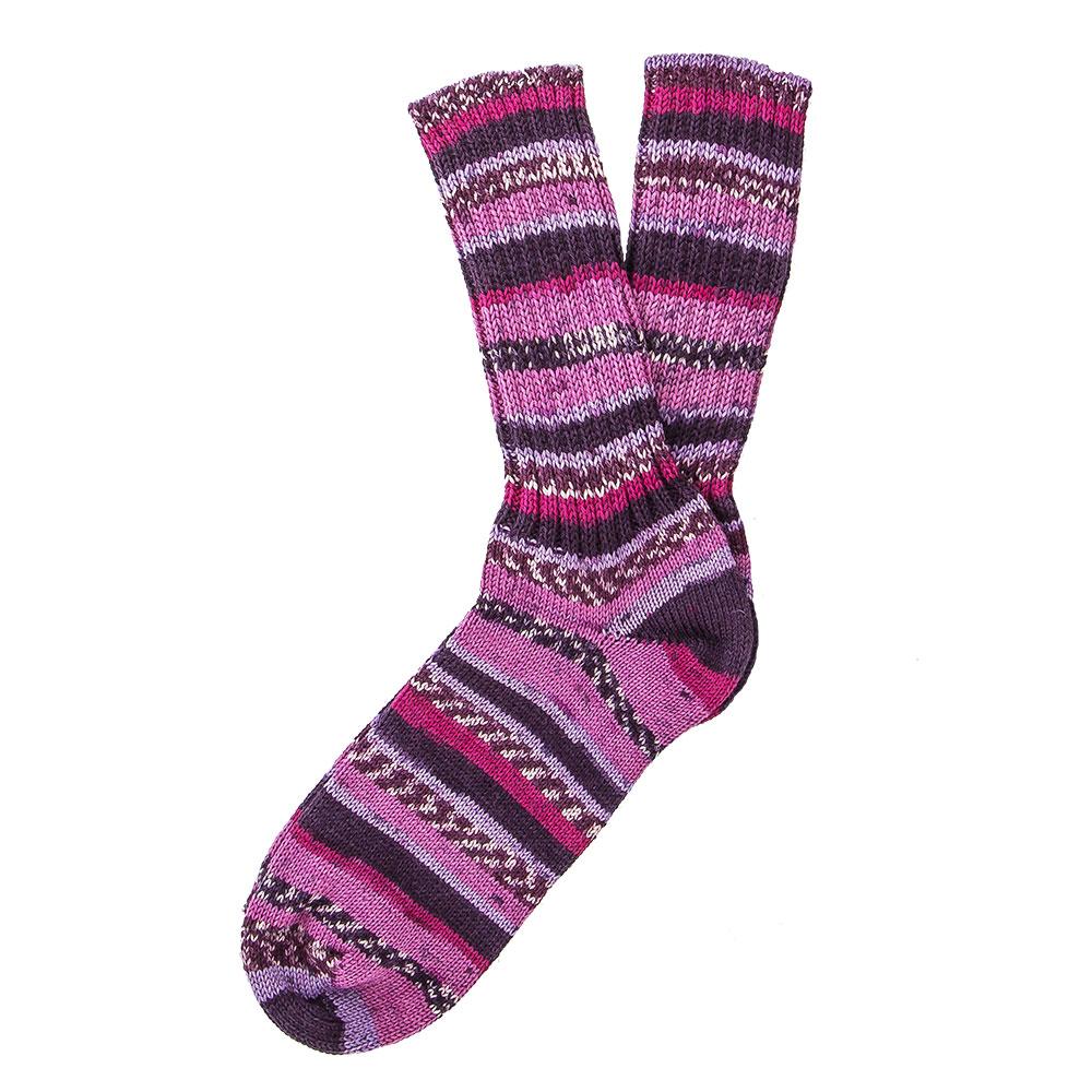 Ladies Pretty Purple Pattern Designer Irish Wool Country Socks Cheap Best Pices