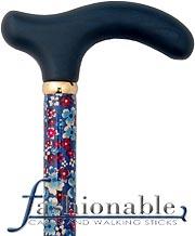 Scratch and Dent Blue Petite Derby Walking Cane With Painted Beechwood Shaft and Brass Collar V3438 100% Authentic For Sale