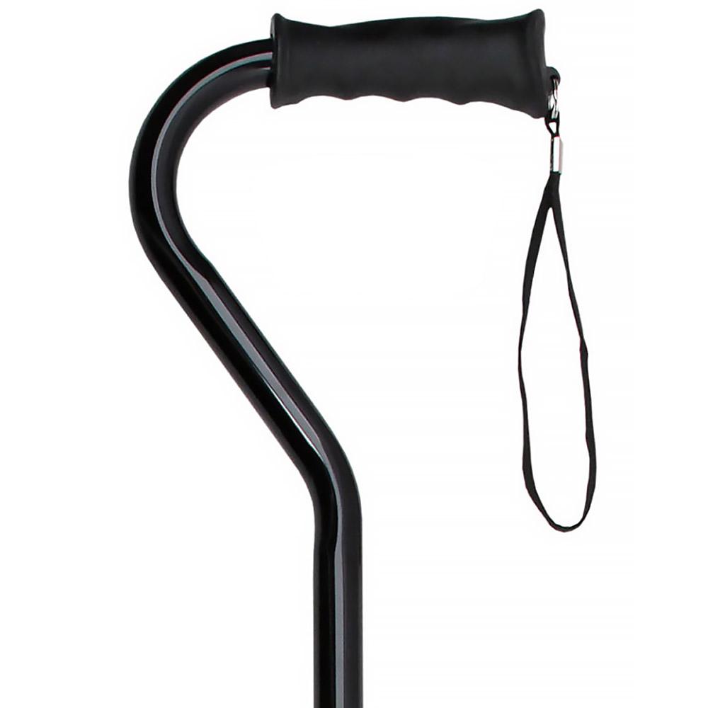 Black Aluminum: Adjustable Offset Walking Cane with Grip Cheap 2025 Newest