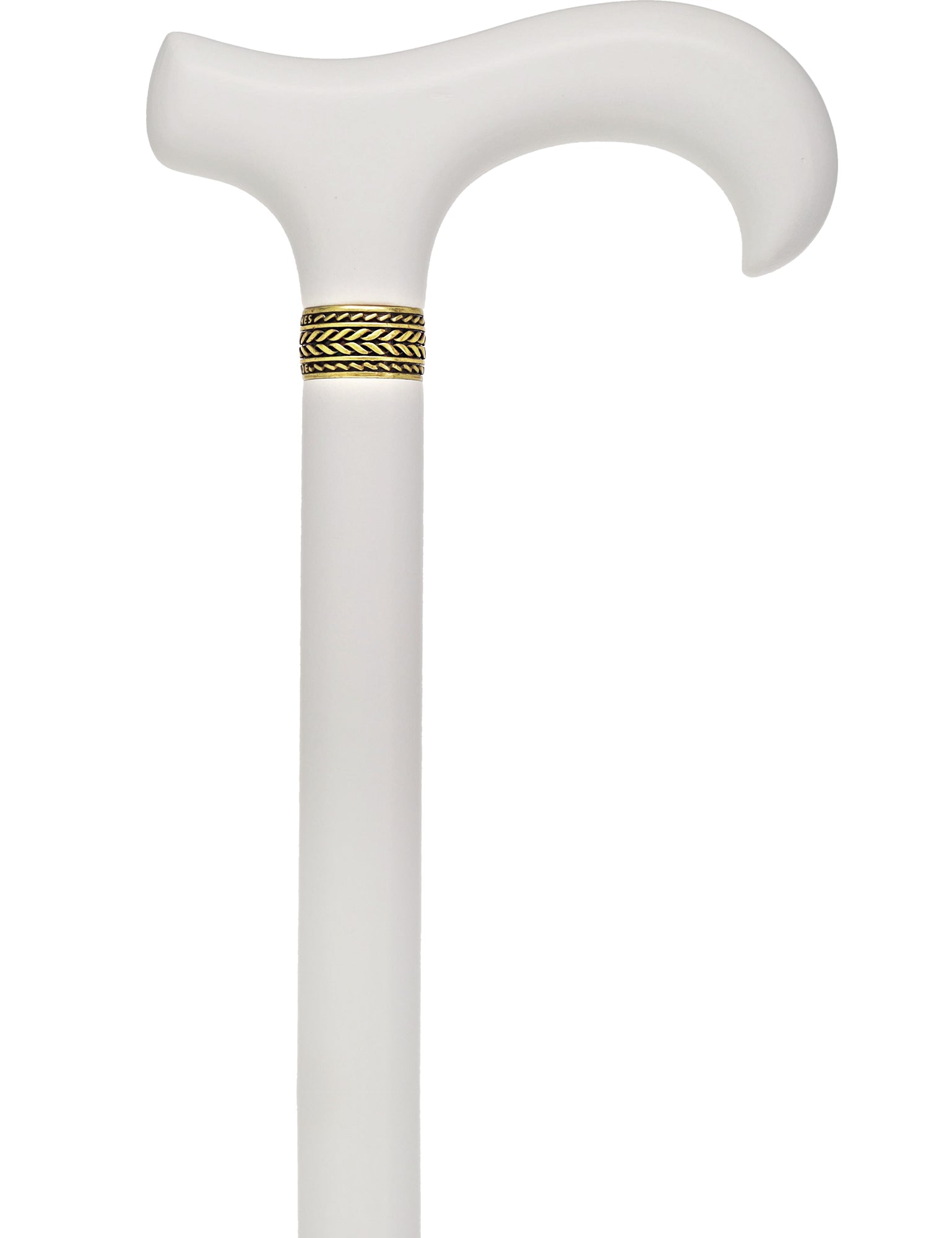 Sleek White Derby Handle: Beechwood Shaft with Polished Finish Cheap Big Sale