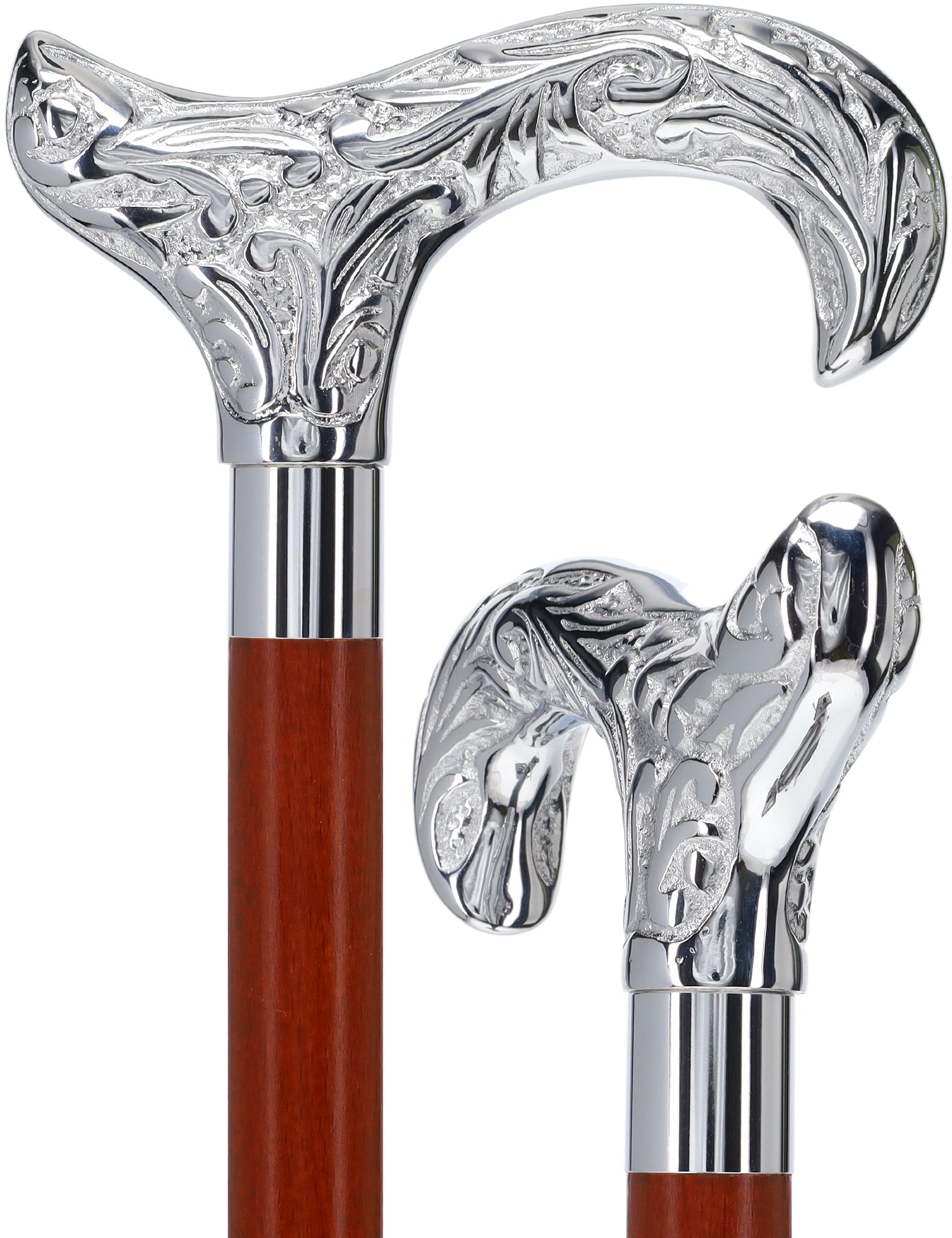 Derby Premium Chrome Brass Cane - Custom Shaft & Collar With Paypal Online