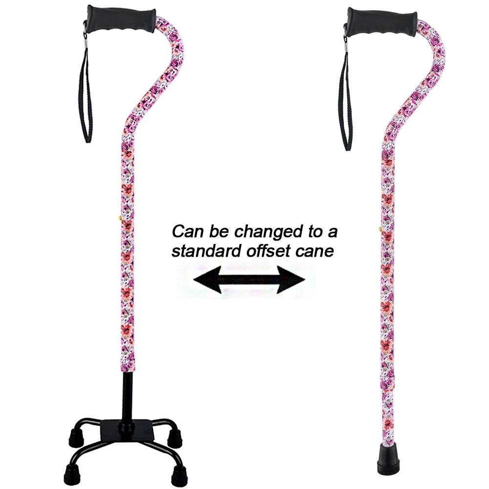 Daisy Meadows Aluminum Convertible Quad Walking Cane with Comfort Grip - Adjustable Shaft Cheap Visa Payment