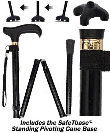 Black Folding Derby Cane: Adjustable & SafeTbase Shop For Sale