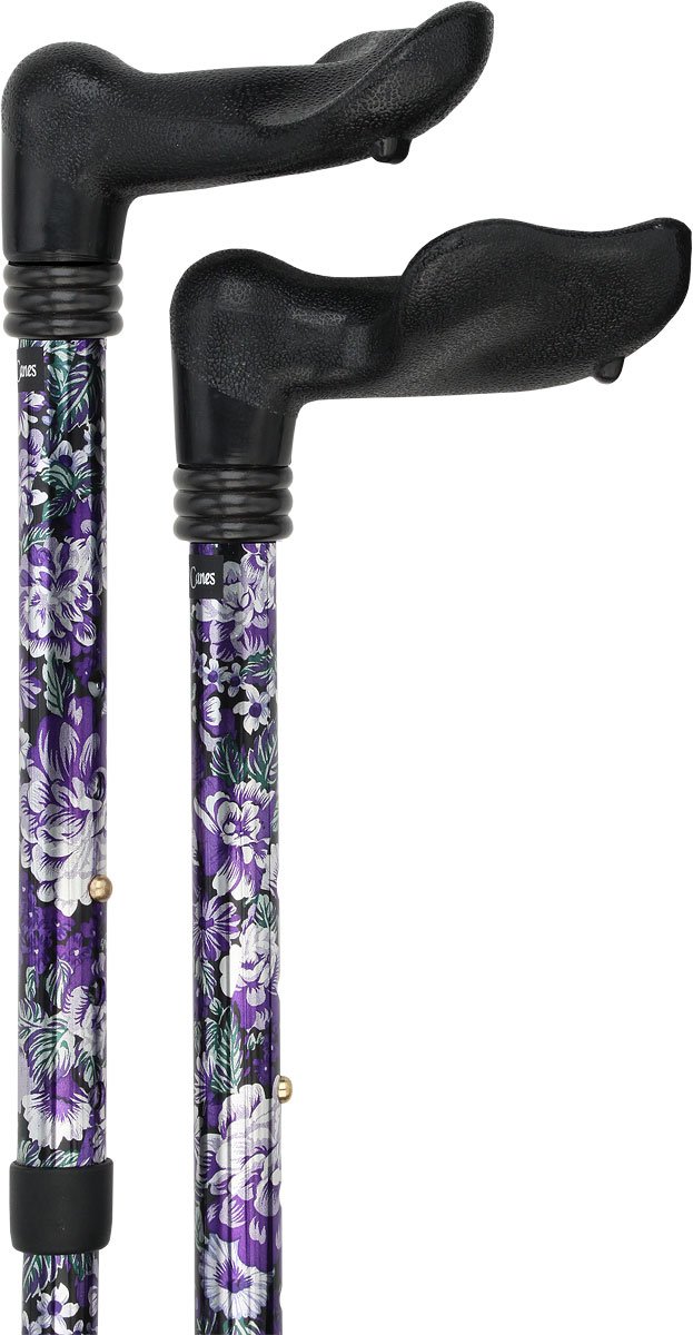 Scratch and Dent Lively Lavender Palm-Grip Walking Cane With Folding, Adjustable Aluminum Shaft and Collar V2088 Sale New