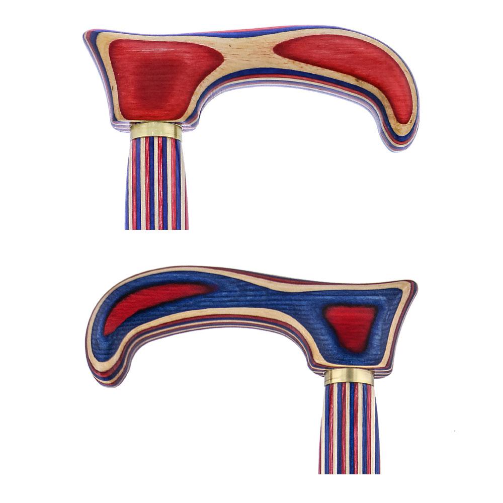 USA-Made Patriotic Twist Cane: Red, White & Blue Laminate Online Shop From China