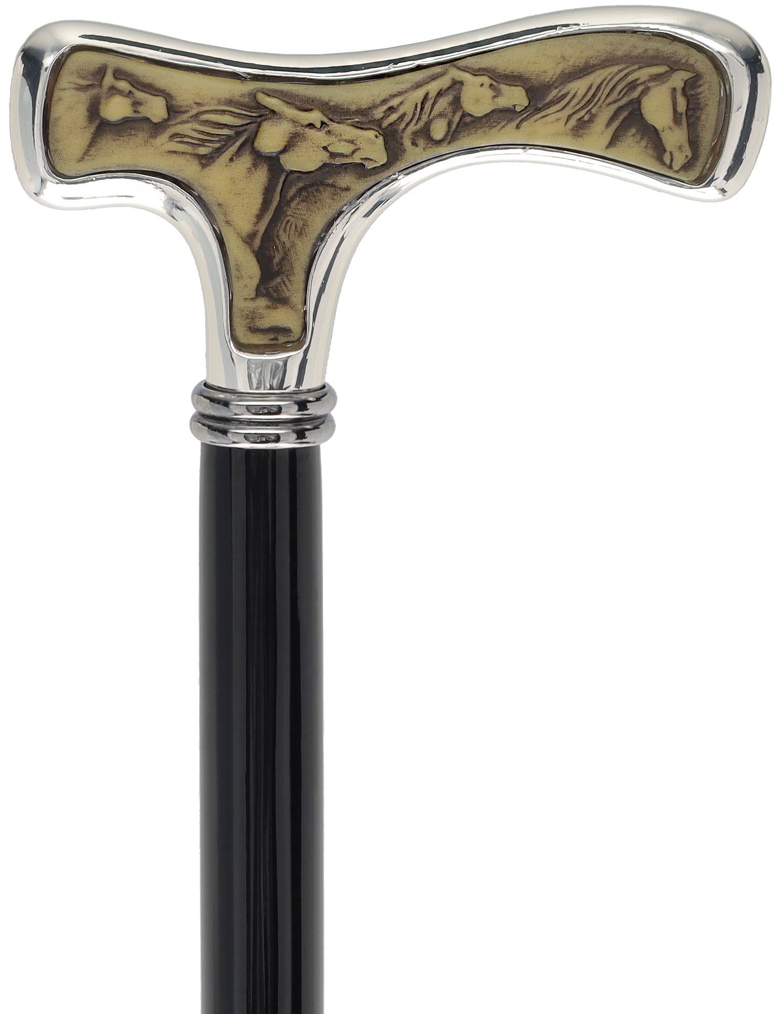 Italian Luxury Walking Stick in Silver with Intricate Horse Handle : Elegant Design Discount Amazon