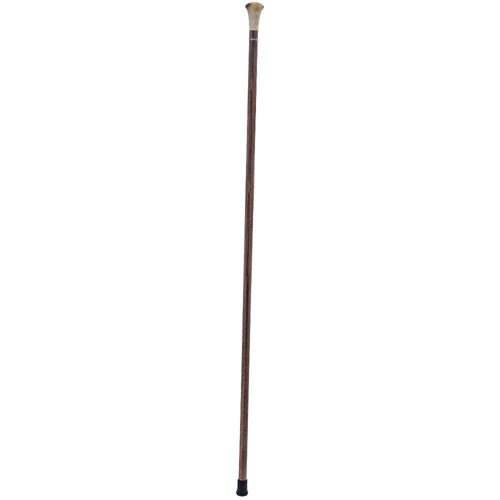 French Faux Horn Knob Cane: Brown Beechwood Shaft Clearance Wide Range Of