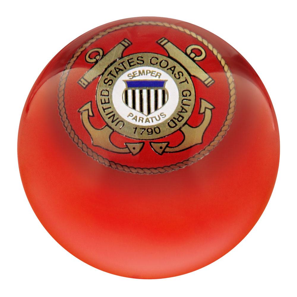 U.S. Coast Guard Red Round Knob Cane w/ Custom Color Ash Shaft & Collar Latest Collections For Sale