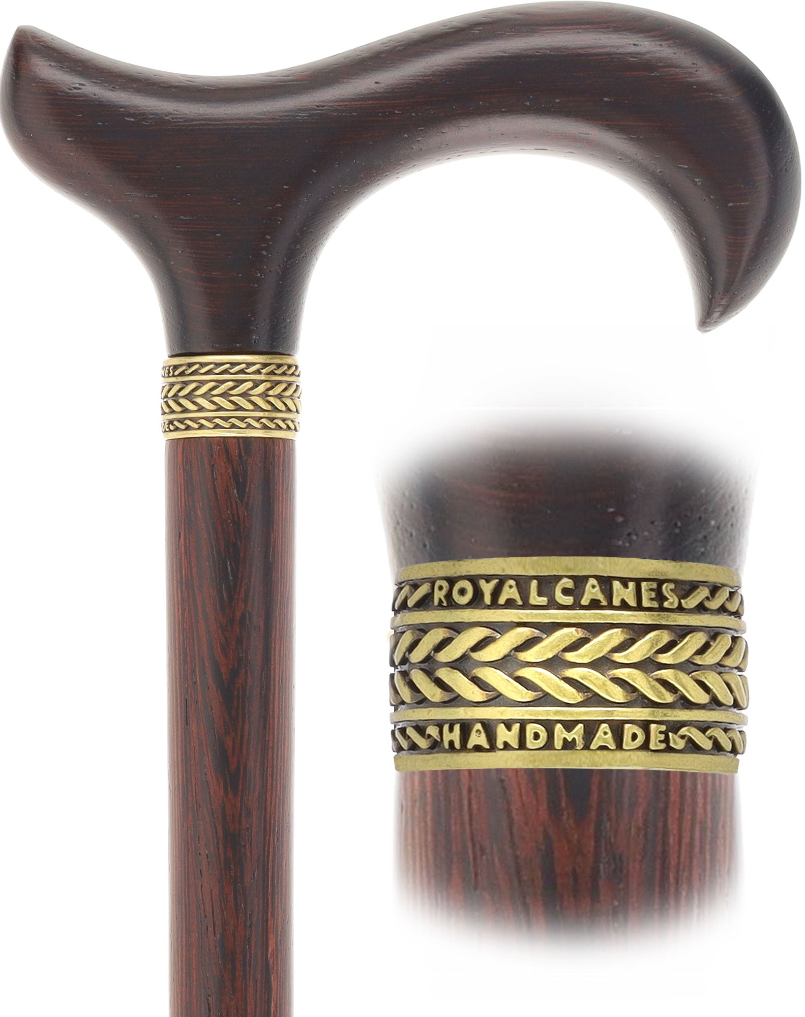 3-Piece - Luxury Wenge Pewter Collar Derby Cane Clearance Official Site