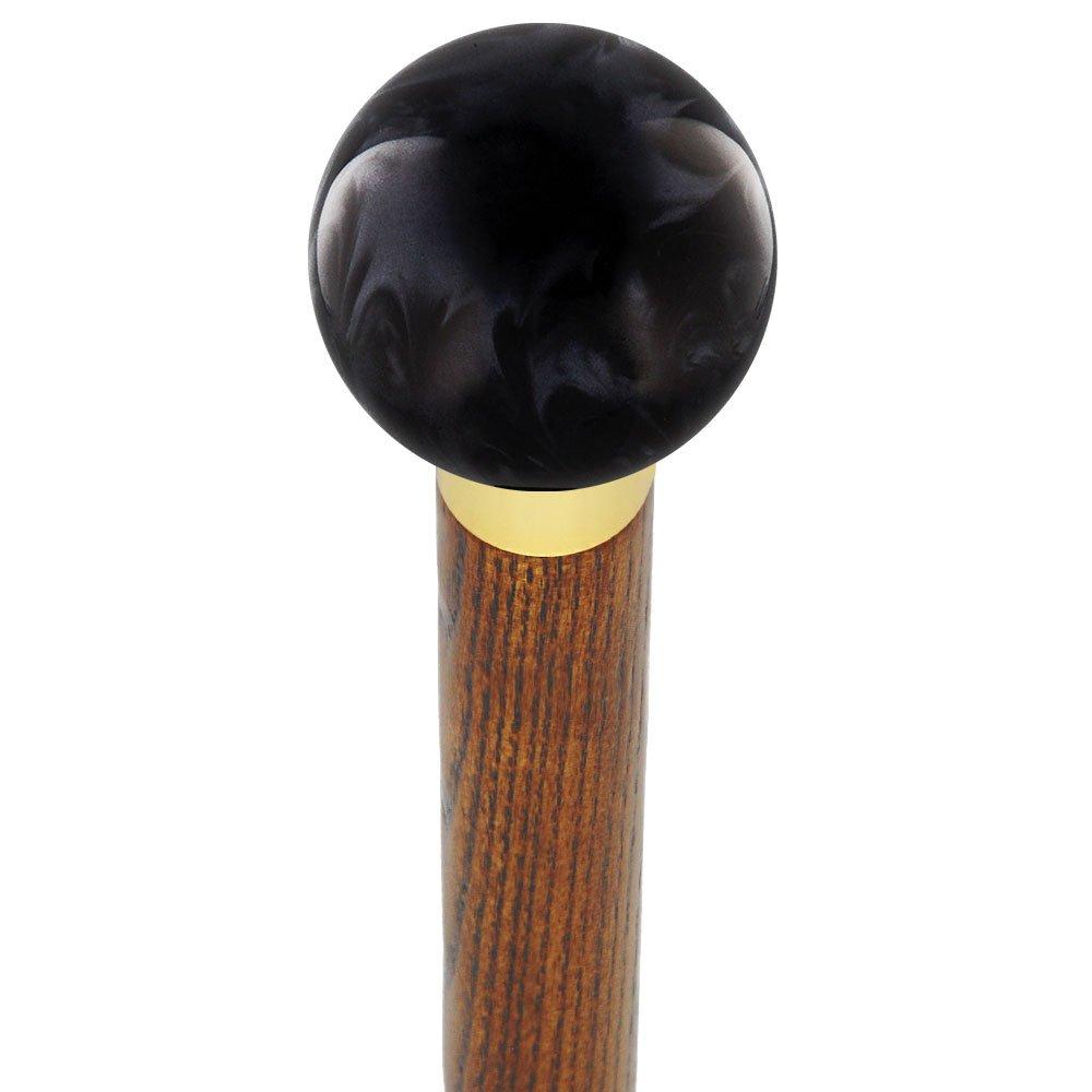 Elegant Black Pearl Knob Cane - Custom Shaft & Collar Free Shipping Purchase