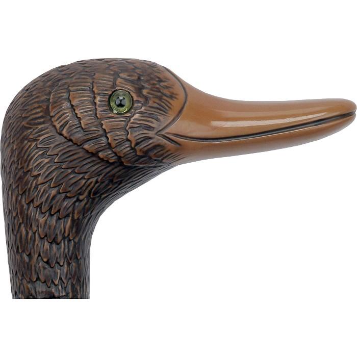 Brown Mallard Duck Head-talian Handle Cane w/ Custom Shaft and Collar Outlet Shop