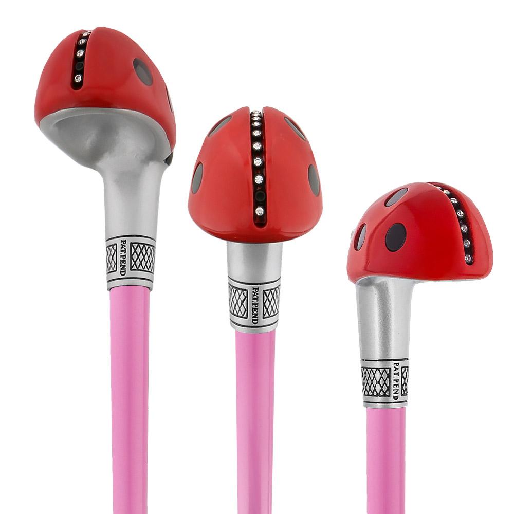 Lady Bug Lola Signature Carbon Fiber Walking Cane - 1 Pink Shaft Comfortable Online