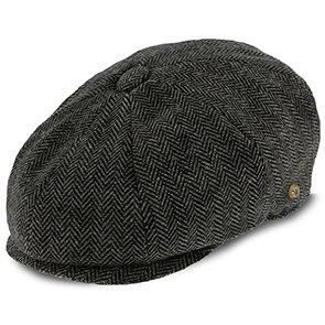 Shelby - Walrus Hats Grey Herringbone Wool Blend 8 Panel Kids Newsboy Cap (Toddler, Boys, Youth) Clearance Big Sale
