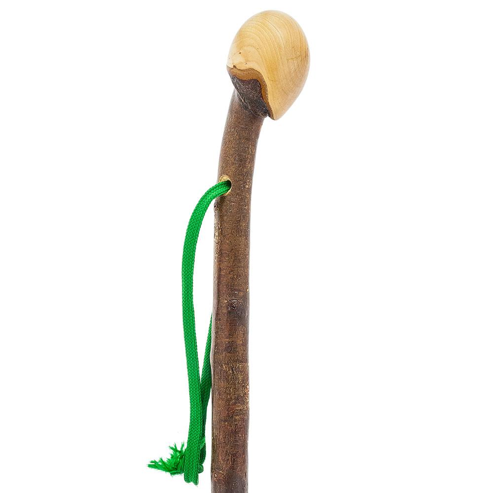 Scratch and Dent Extra Long Root Knobbed Walking Stick w/ Blackthorn Shaft & Green Strap V3392 Fashionable