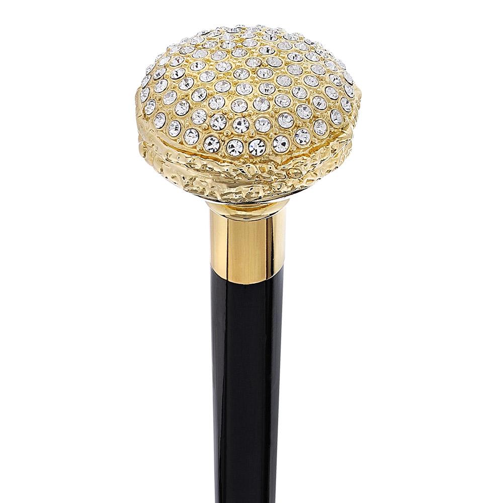 Italian Luxury: 24K Gold Plated Cane with Swarovski Rhinestones Fashionable Cheap Pice