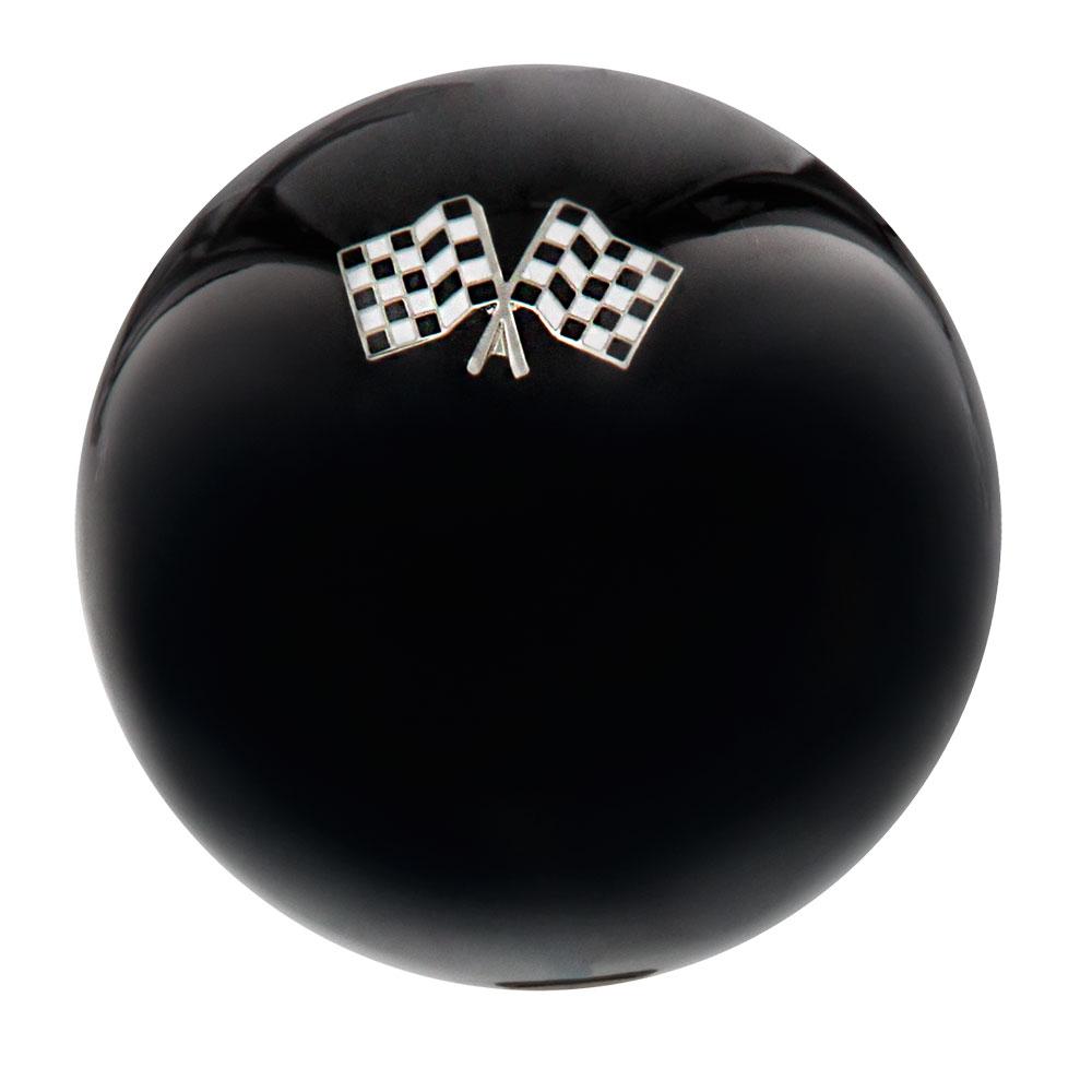 Checkered Racing Flags Black Round Knob Cane w/ Custom Color Ash Shaft & Collar For Cheap Cheap Online