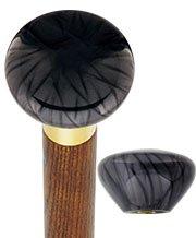 Nostalgia Pearl Black Flat Top Cane w/ Custom Color Ash Shaft & Collar Free Shipping Inexpensive