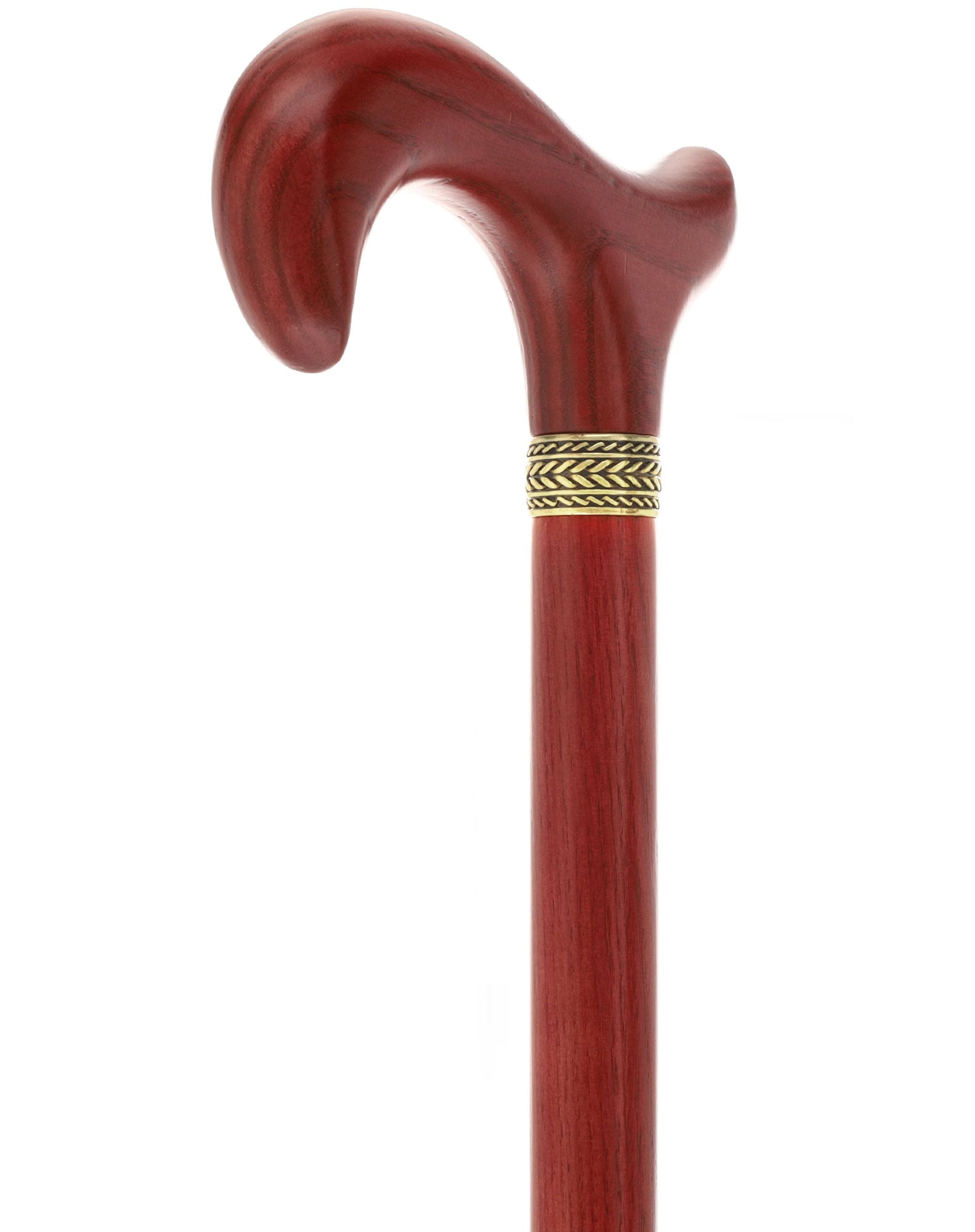 Striking Mahogany Red Derby Cane: Premium Natural Ash Wood w/ Pewter Collar Marketable Cheap Pice