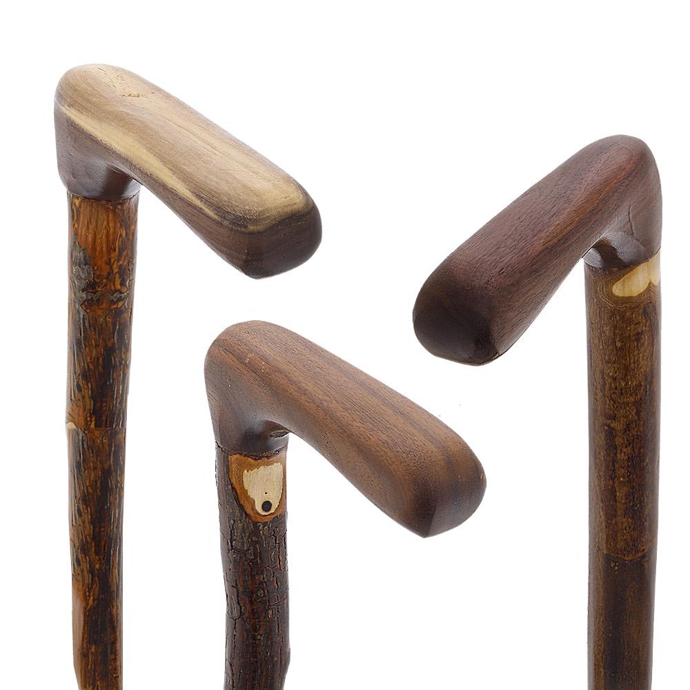 Elegant Spiral & Natural Bark Cane: Hickory & Walnut Craft Clearance Inexpensive