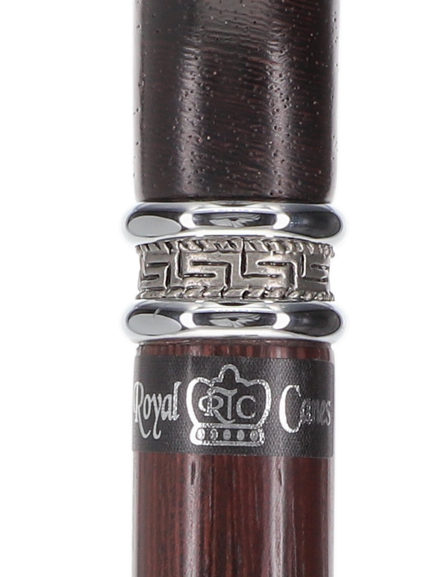 Scratch and Dent Textured Exotic Wenge Wood Derby Cane: Intricate Pewter Collar V3400 Sale 2025