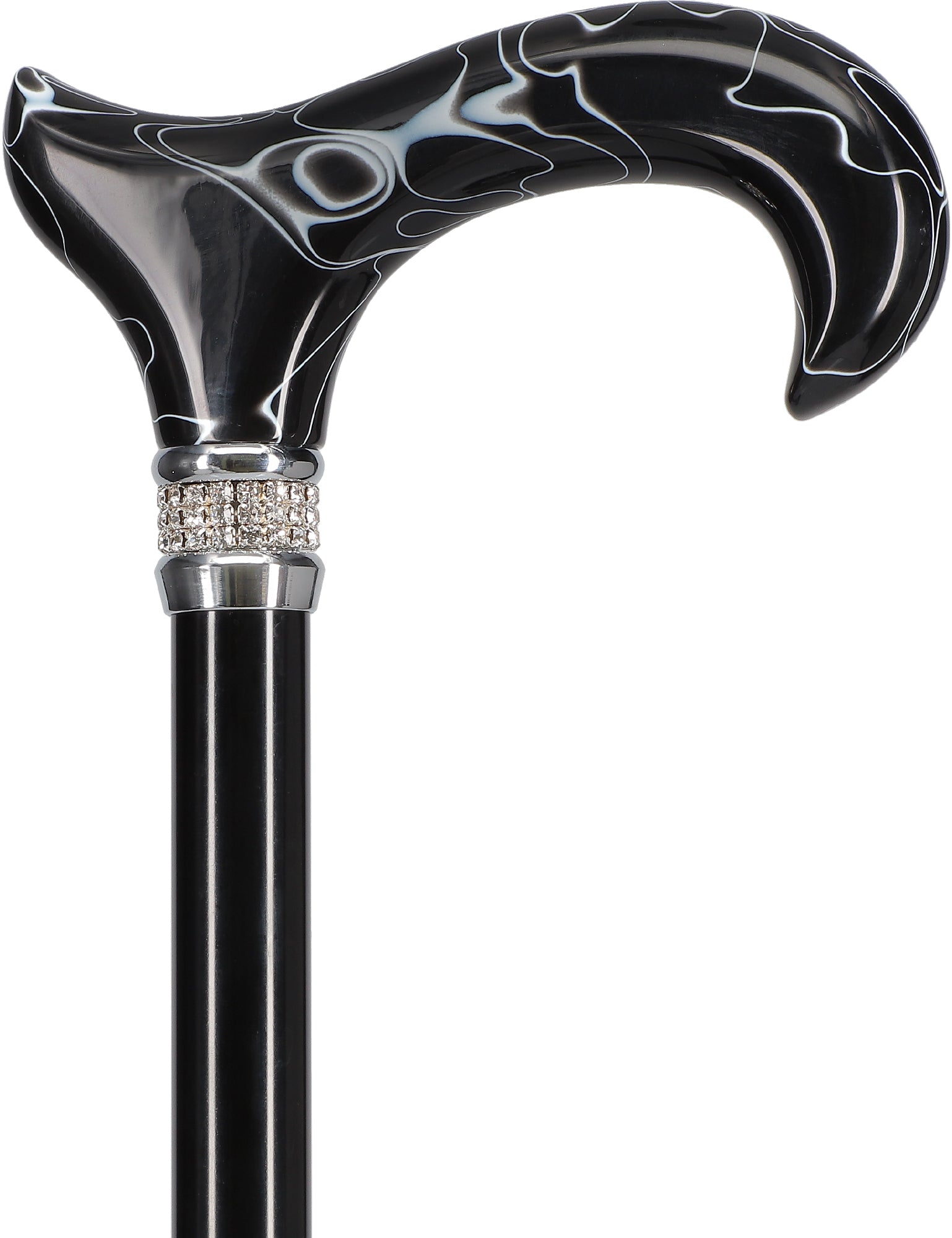 Rhinestone Designer Cane: Black Pearlz Clearance Perfect