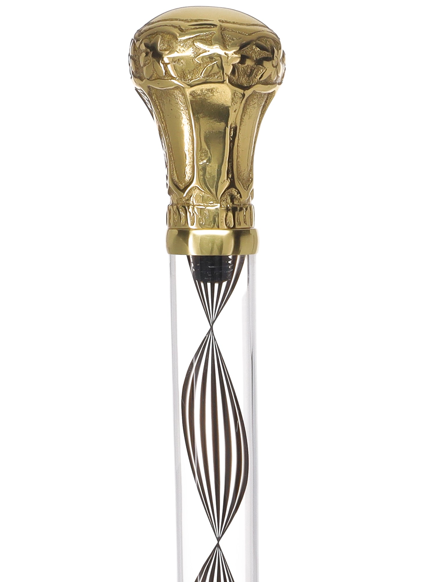 Crystal Elegance Brass Knob Cane with Invisible Acrylic Shaft Options Outlet Huge Surprise