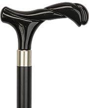 Black Newly Designed Twisted Fritz Handle-Italian Handle Cane w/Custom Shaft and Collar Best Place Sale Online