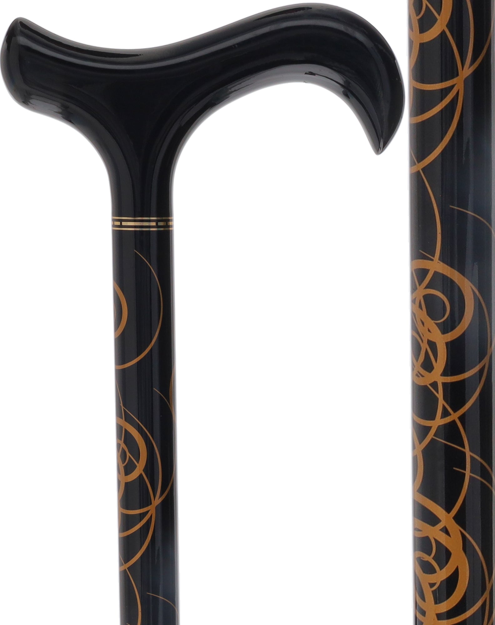 Limited single item listing: Black Derby cane w/ Gold swirl Design On Hot Sale