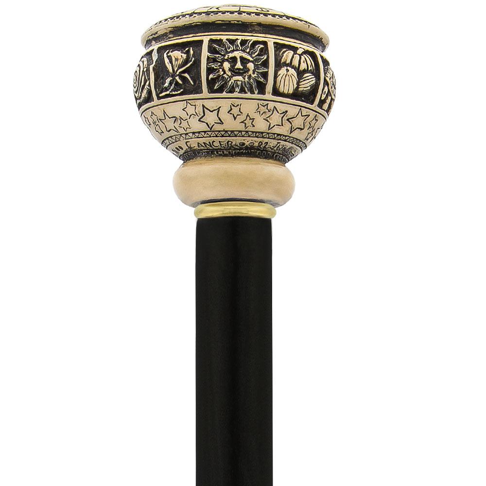 Comoys Cancer Handle Cane: Astrological Design for Style Purchase For Sale