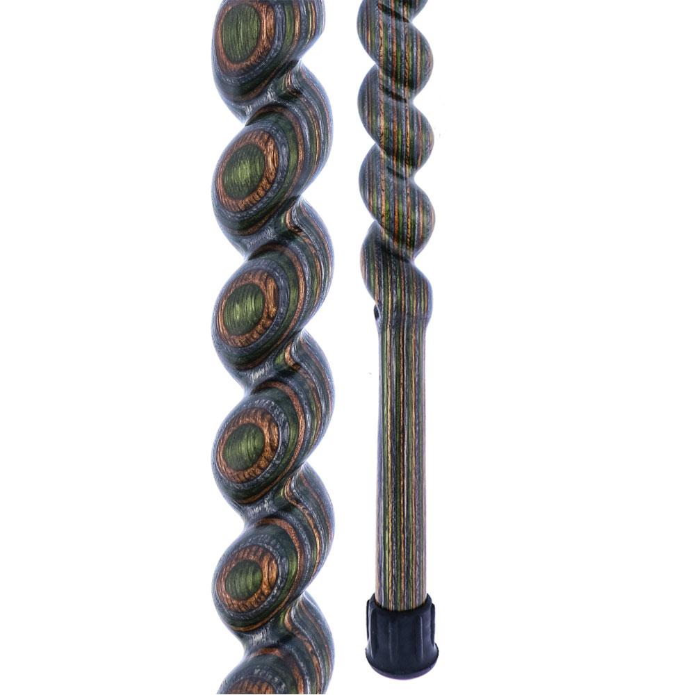 USA-Made Twisted Spiral Cane: Camo Durable Colorwood Laminate Latest Collections Sale Online