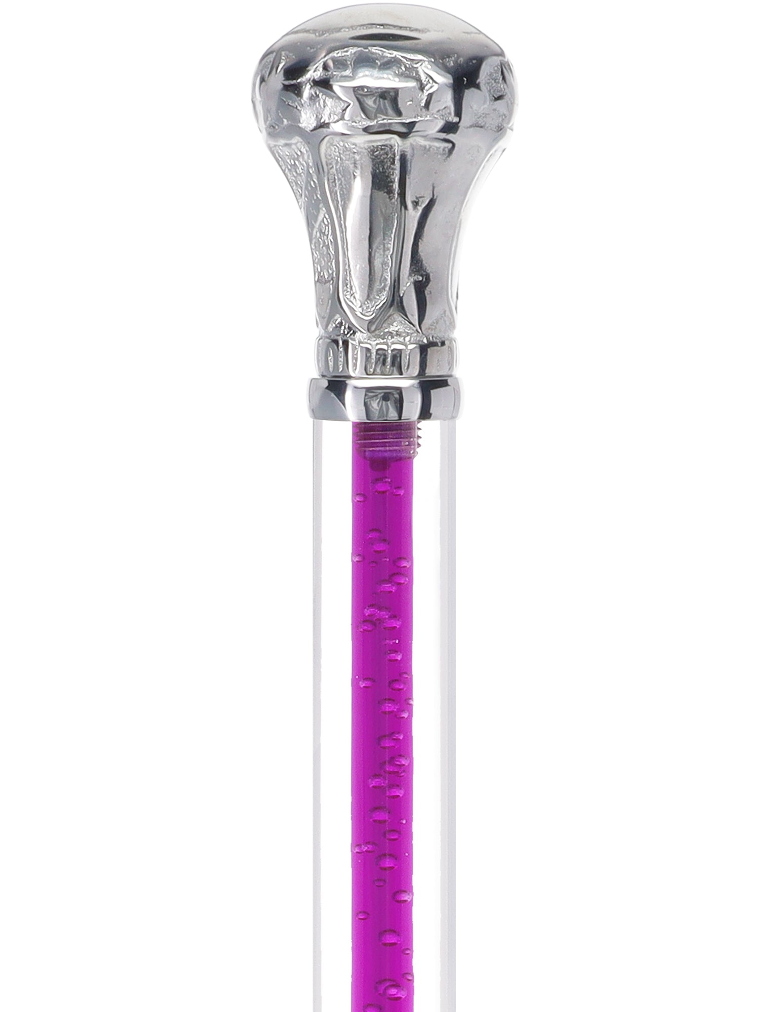 Color Crystal Elegance Chrome Knob Cane with Invisible Acrylic Shaft Options Sale In China