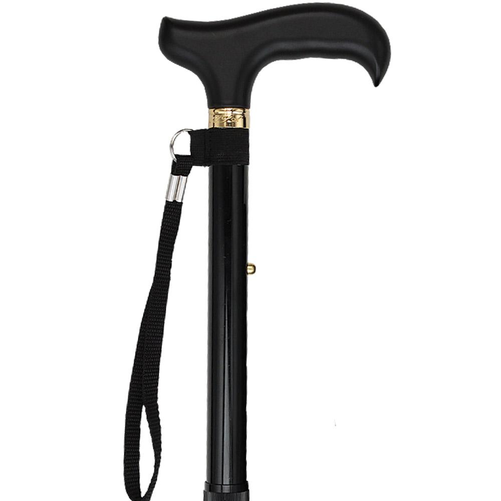 Black Folding Derby Cane: Adjustable & SafeTbase Shop For Sale