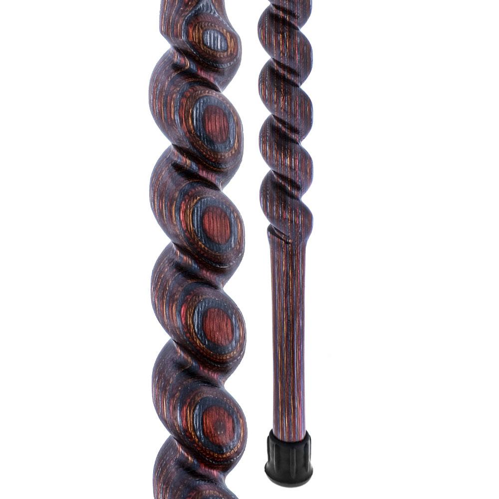 USA-Made Twisted Spiral Cane: Rustic Red Durable Laminate Wiki For Sale