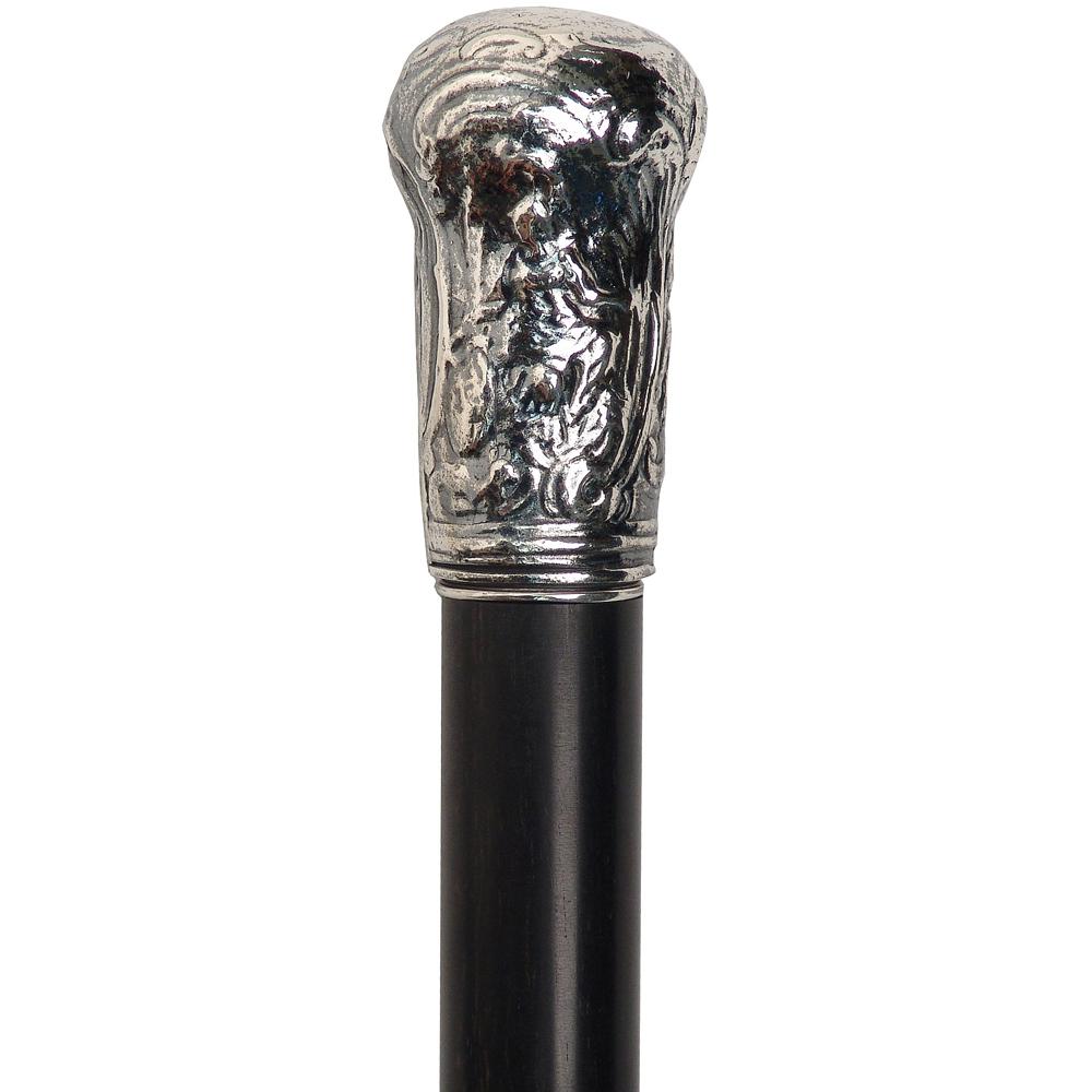 Masterpiece in Hand: Museum Replica Silver Sculptured Knob Cane Cheap With Credit Card