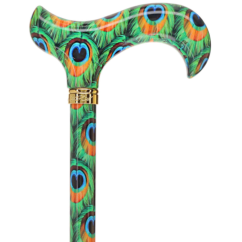 Pretty Peacock: Designer Adjustable Cane w/ Patterned Handle Clearance Recommend