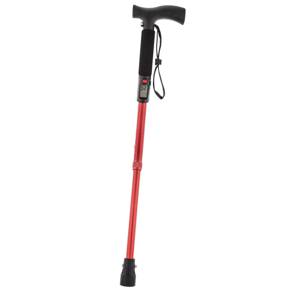 Scratch and Dent Red Healthy Exercise Adjustable Walking Cane w/ Digital Display V2195 Clearance Best