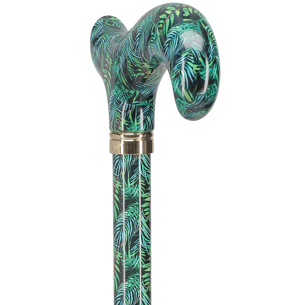 Midnight Breeze Designer Derby: Natural Green Patterned Handle Reliable Sale Online