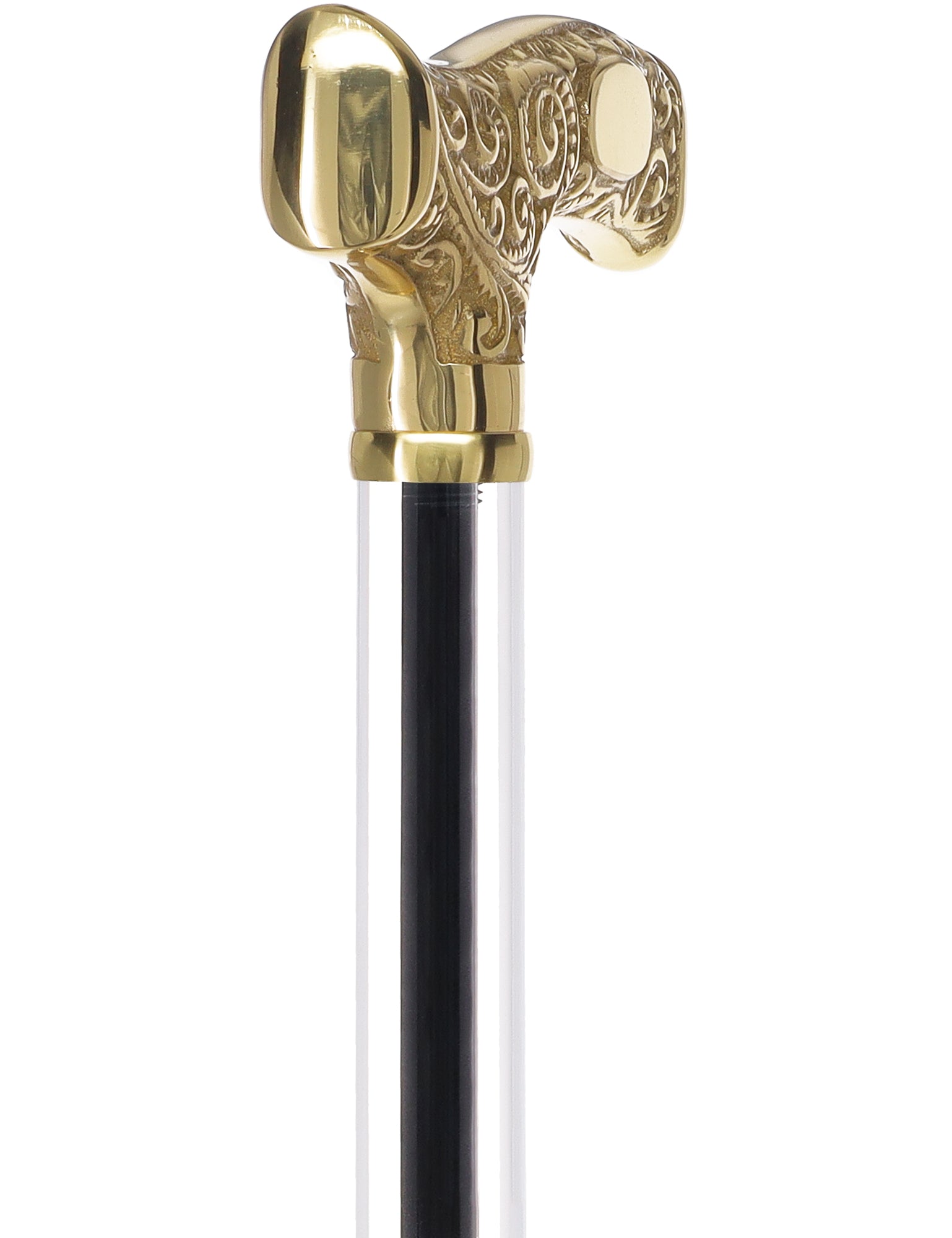 Make It Yours: Invisible Clear Shaft w/ Premium Brass Cane Discount Inexpensive