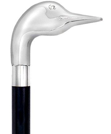 Chrome Plated Goose Handle Walking Cane w/ Custom Shaft and Collar Deals